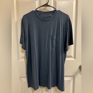 Duck Camp. Men’s Large Navy Blue Short Sleeve Bamboo shirt.